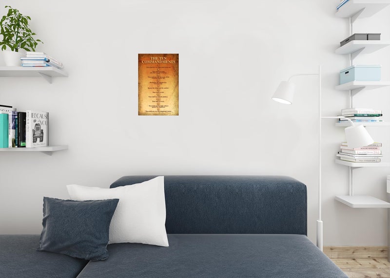 Poster Foundry The Ten Commandments Religion Religious Bible 10 Commandments Old Testament Rules Scripture Verse Decalogue Cool Wall Art Print Poster 12x18 - Image 4